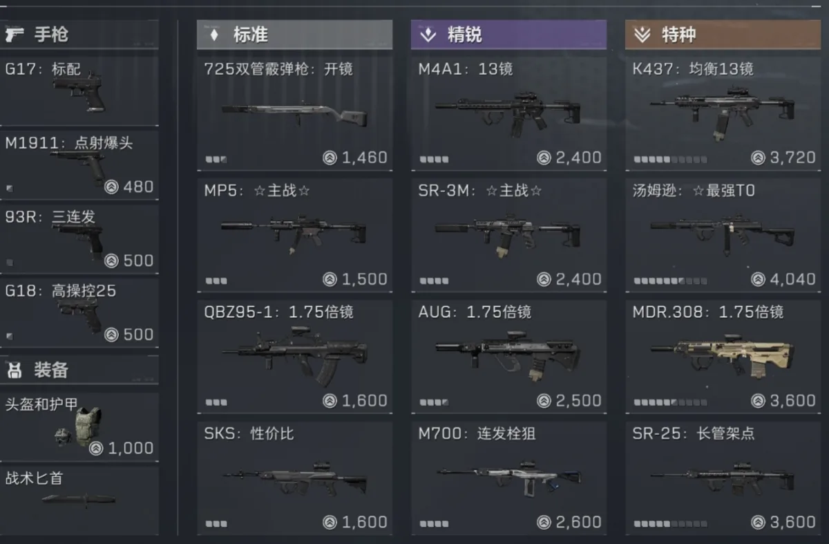 爆破全能T0配装